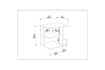 Lorik Natbord 45 cm - Hvid - Møbler - Borde - Aflastningsbord - Sengebord