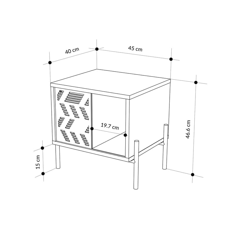 Losina Sengebord 45 cm - Hitit - Møbler - Borde - Aflastningsbord - Sengebord