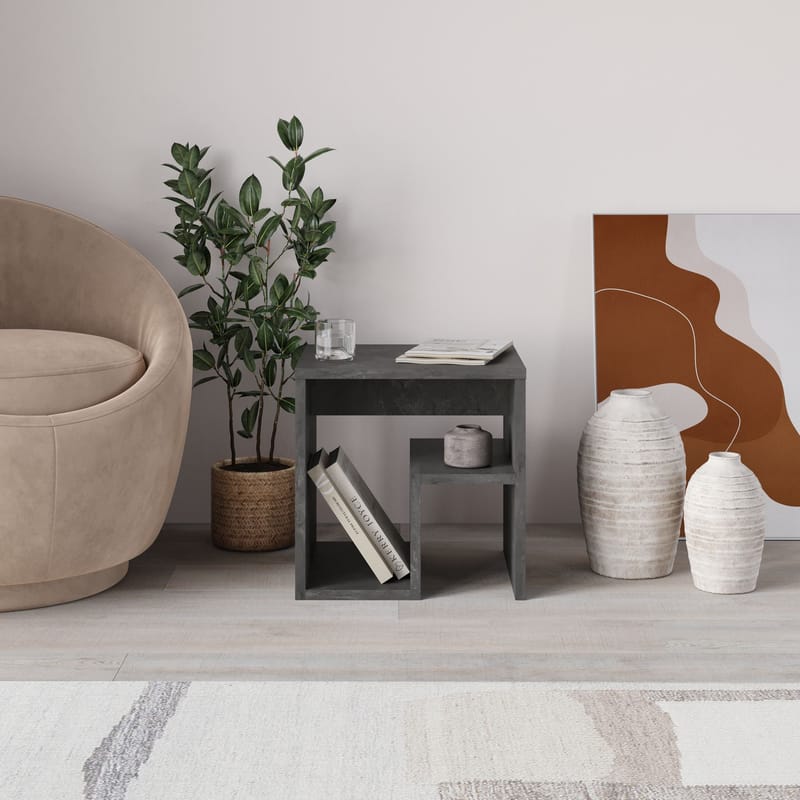 Lumira Sidebord 40 cm - Retro Grey - Møbler - Borde - Aflastningsbord - Lampebord