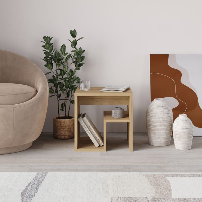 Lumira Sidebord 40 cm - Sapphire Oak - Møbler - Borde - Aflastningsbord - Lampebord