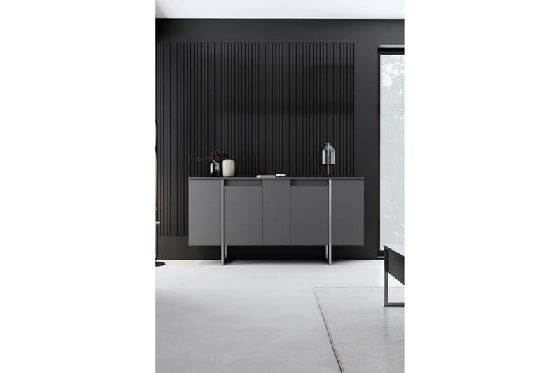 Luxe Konsolbord 160 cm - Antracit/Sølv - Møbler - Borde - Aflastningsbord - Entrébord