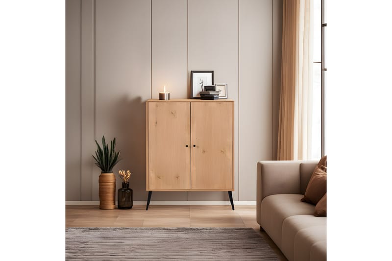 Makhan Sidebord 90 cm - Eg/Sort - Møbler - Borde - Aflastningsbord - Lampebord