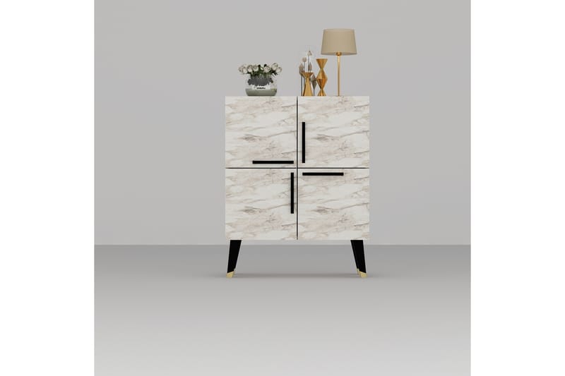 Makro Konsolbord 70 cm - Hvid/Sort - Møbler - Borde - Aflastningsbord - Entrébord