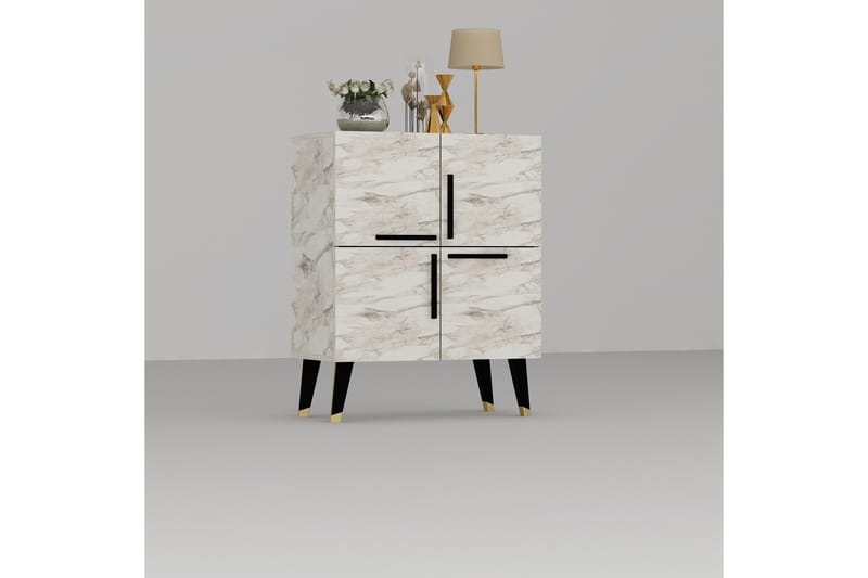Makro Konsolbord 70 cm - Hvid/Sort - Møbler - Borde - Aflastningsbord - Entrébord