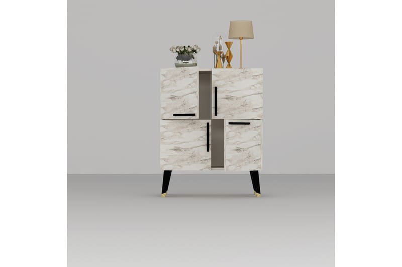 Makro Konsolbord 70 cm - Hvid/Sort - Møbler - Borde - Aflastningsbord - Entrébord