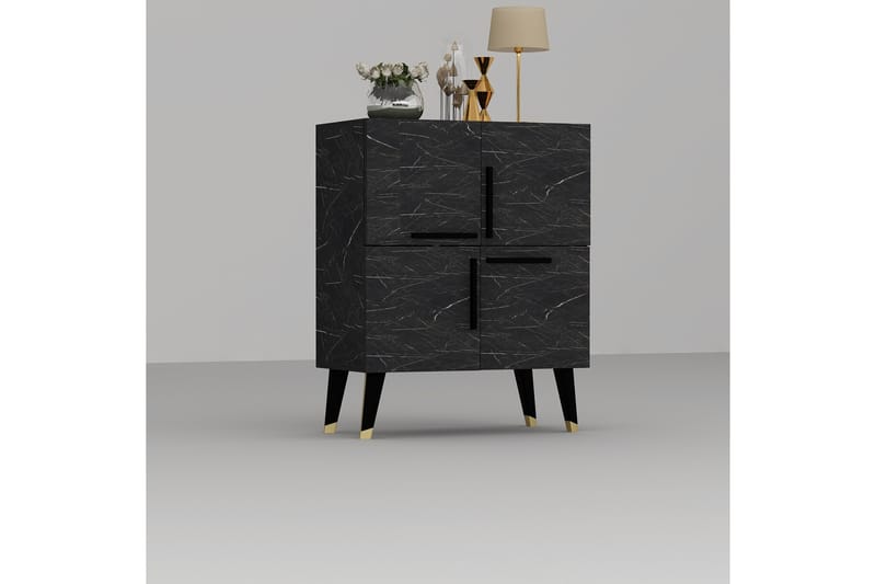 Makro Konsolbord 70 cm - Sort Marmor - Møbler - Borde - Aflastningsbord - Entrébord