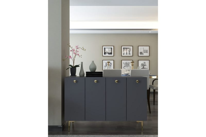 Mangvar Konsolbord 120 cm - Antracit/Guld - Møbler - Borde - Aflastningsbord - Entrébord