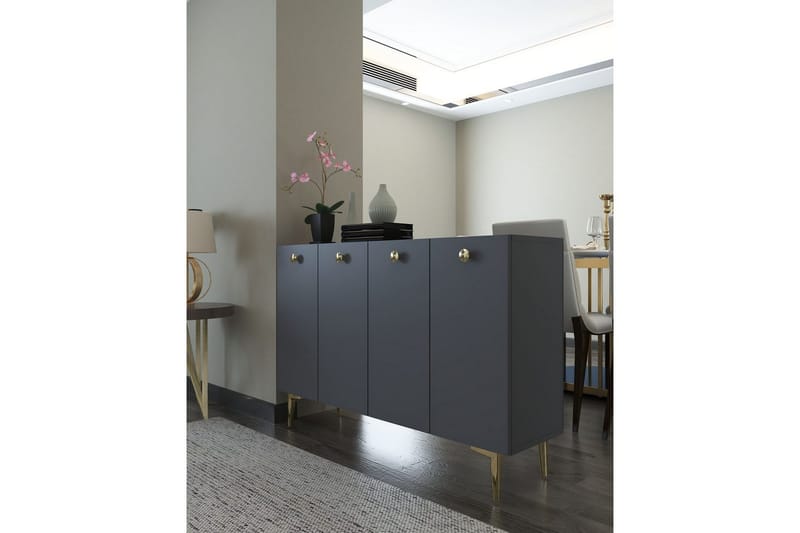 Mangvar Konsolbord 120 cm - Antracit/Guld - Møbler - Borde - Aflastningsbord - Entrébord