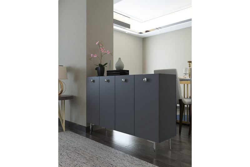 Mangvar Konsolbord 120 cm - Antracit/Sølv - Møbler - Borde - Aflastningsbord - Entrébord