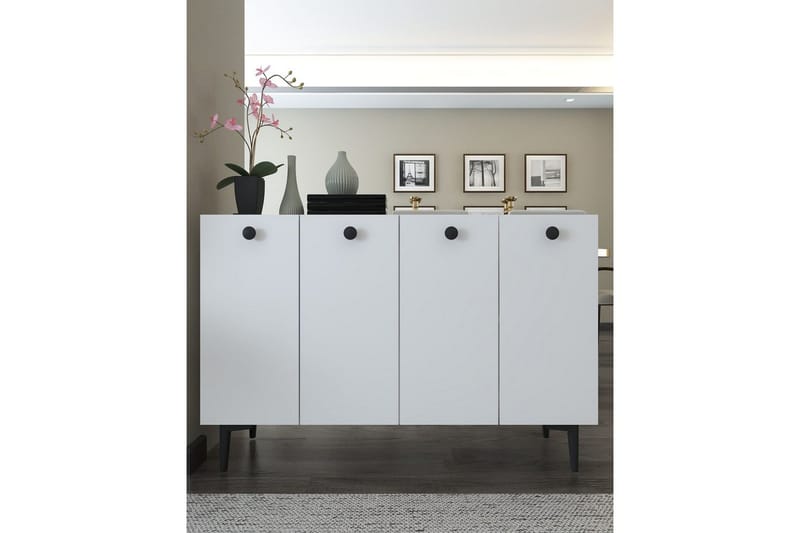 Mangvar Konsolbord 120 cm - Hvid/Sort - Møbler - Borde - Aflastningsbord - Entrébord