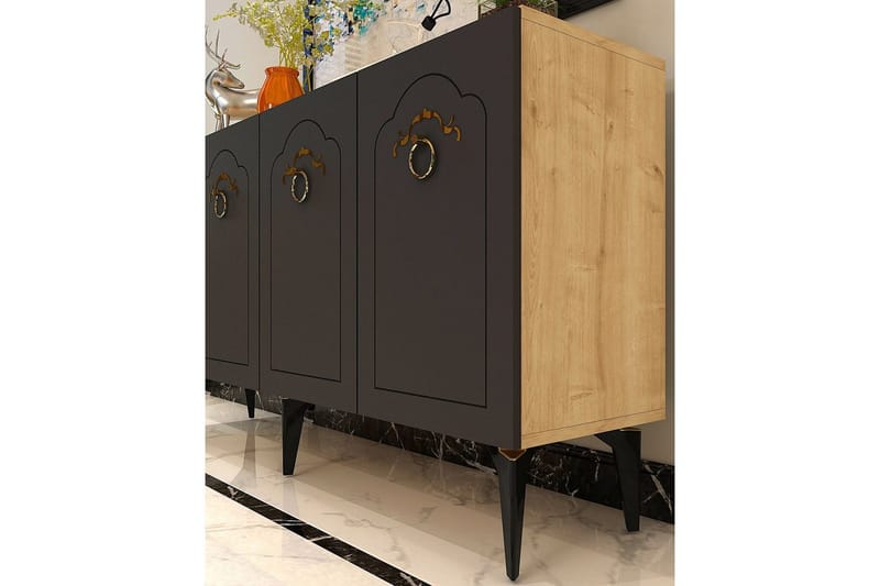 Maren Konsolbord 150 cm - Eg/Antracit - Møbler - Borde - Aflastningsbord - Entrébord