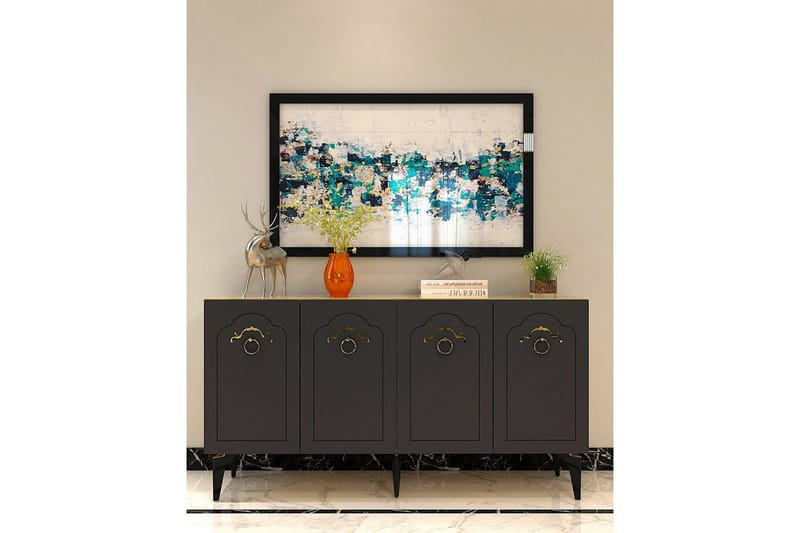 Maren Konsolbord 150 cm - Eg/Antracit - Møbler - Borde - Aflastningsbord - Entrébord