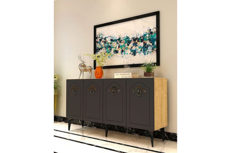 Maren Konsolbord 150 cm - Eg/Antracit - Møbler - Borde - Aflastningsbord - Entrébord