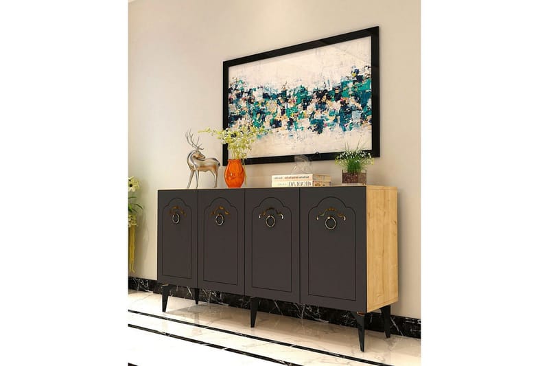 Maren Konsolbord 150 cm - Eg/Antracit - Møbler - Borde - Aflastningsbord - Entrébord