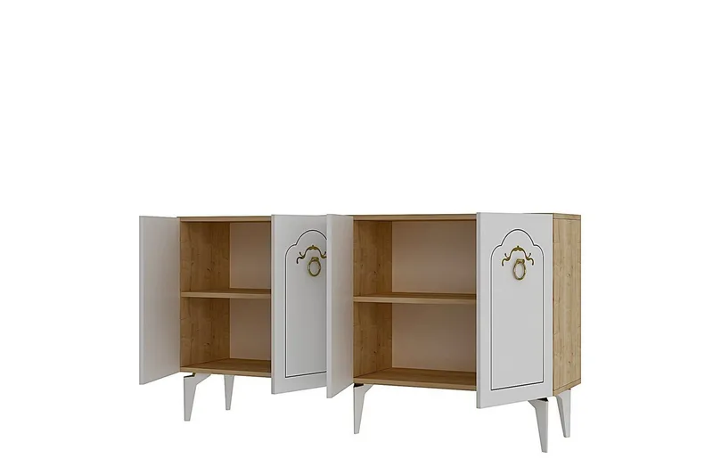 Maren Konsolbord 150 cm - Eg/Hvid - Møbler - Borde - Aflastningsbord - Entrébord