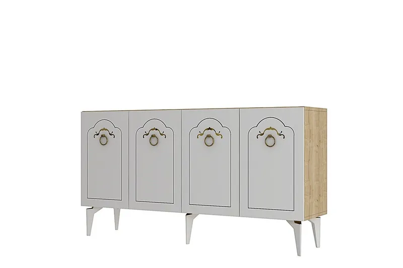 Maren Konsolbord 150 cm, Eg/Hvid