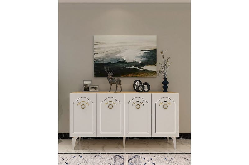 Maren Konsolbord 150 cm - Eg/Hvid - Møbler - Borde - Aflastningsbord - Entrébord