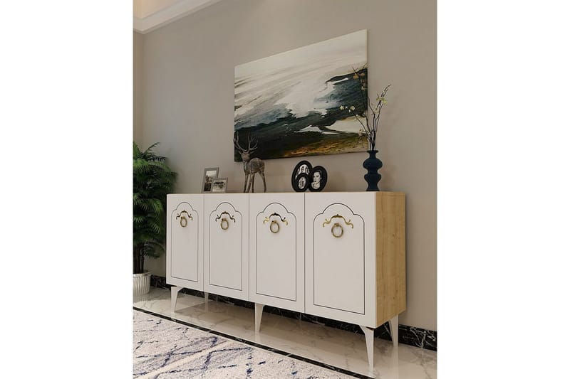 Maren Konsolbord 150 cm - Eg/Hvid - Møbler - Borde - Aflastningsbord - Entrébord