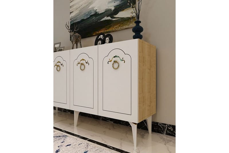 Maren Konsolbord 150 cm - Eg/Hvid - Møbler - Borde - Aflastningsbord - Entrébord