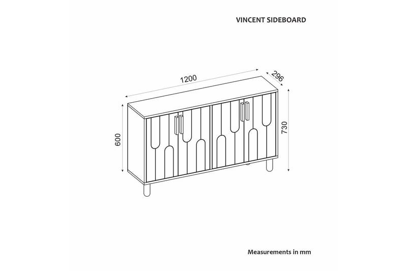 Masateru Konsolbord 120 cm - Hvid - Møbler - Borde - Aflastningsbord - Entrébord