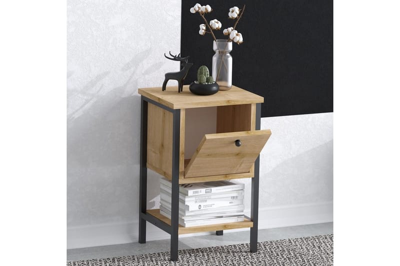 Matar Sidebord 35 cm - Brun/Sort - Møbler - Borde - Aflastningsbord - Lampebord