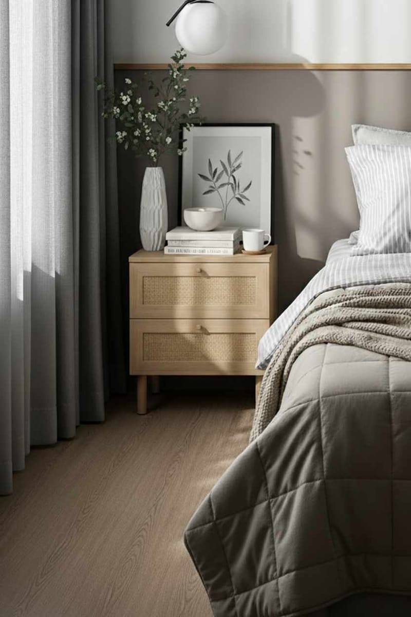 Meyloren natbord 50 cm - Beige - Møbler - Borde - Aflastningsbord - Sengebord