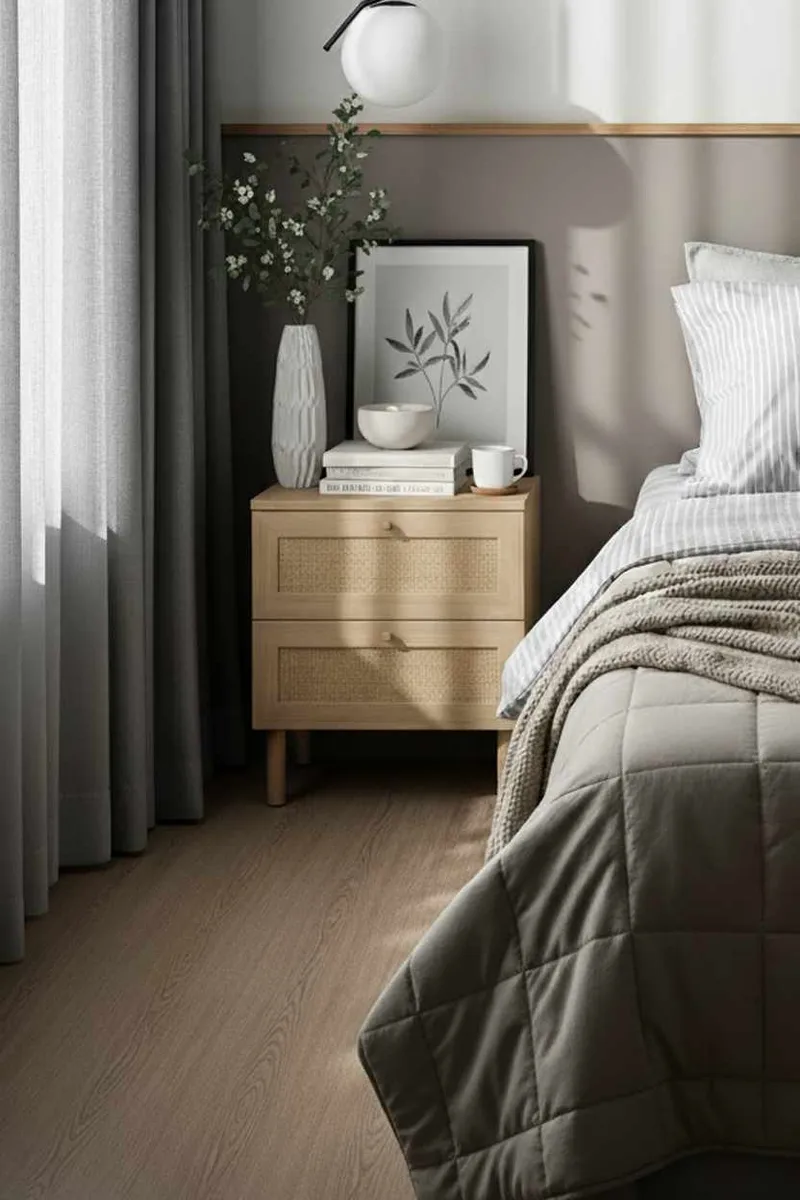 Meyloren natbord 50 cm - Beige - Møbler - Borde - Aflastningsbord - Sengebord