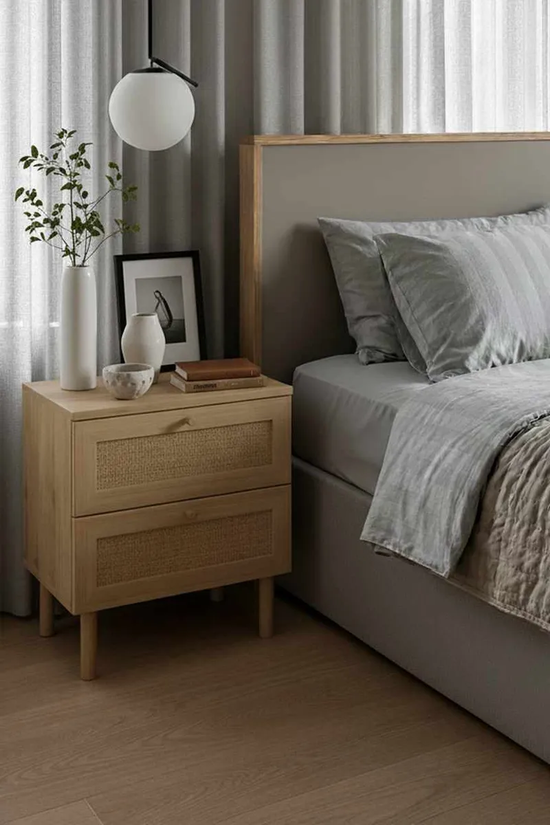 Meyloren natbord 50 cm - Beige - Møbler - Borde - Aflastningsbord - Sengebord