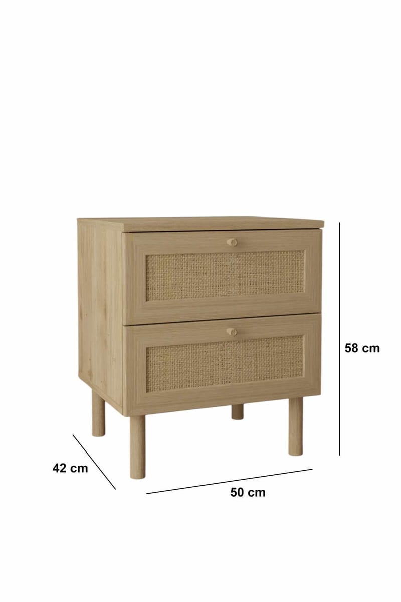 Meyloren natbord 50 cm - Beige - Møbler - Borde - Aflastningsbord - Sengebord