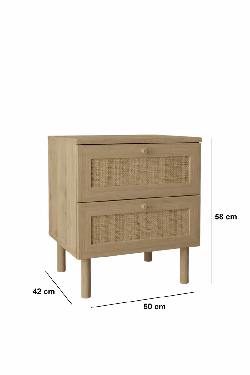 Meyloren natbord 50 cm - Beige - Møbler - Borde - Aflastningsbord - Sengebord