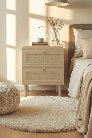 Meyloren natbord 50 cm - Beige - Møbler - Borde - Aflastningsbord - Sengebord