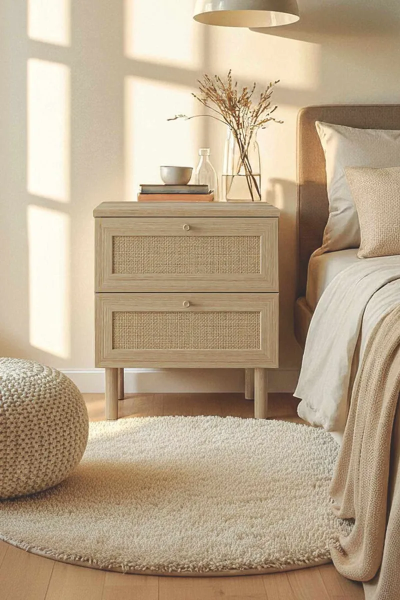 Meyloren natbord 50 cm - Beige - Møbler - Borde - Aflastningsbord - Sengebord