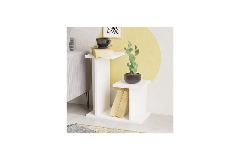 Mijara Sidebord 46 cm - Hvid - Møbler - Borde - Aflastningsbord - Lampebord