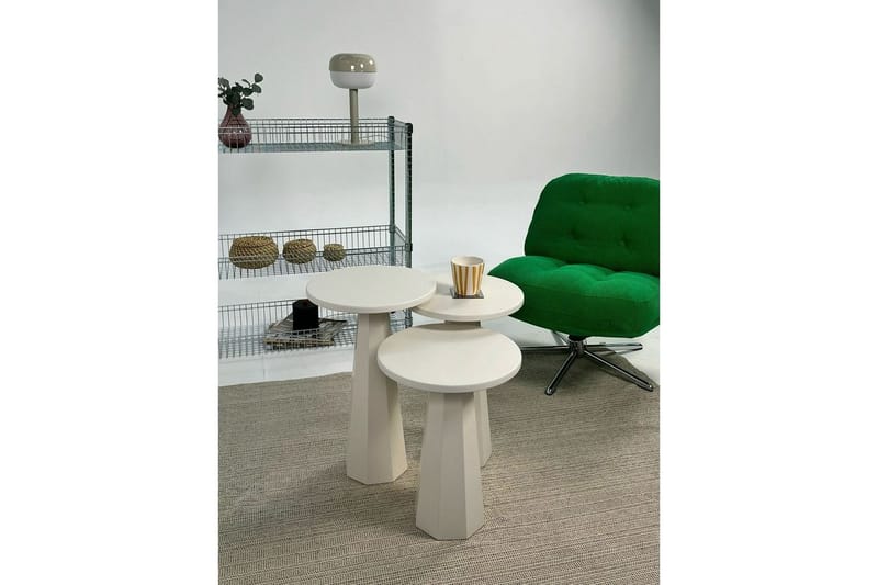 Miu Sæt borde 35 cm - Creme - Møbler - Borde - Aflastningsbord - Indskudsborde