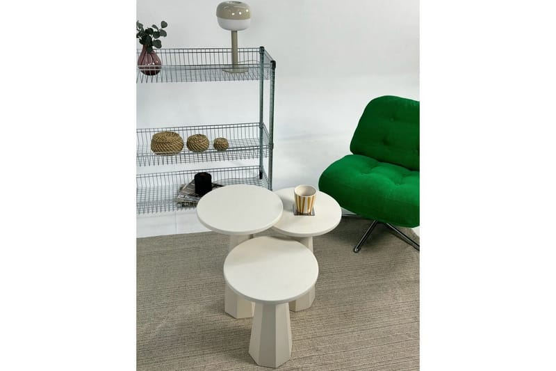 Miu Sæt borde 35 cm - Creme - Møbler - Borde - Aflastningsbord - Indskudsborde