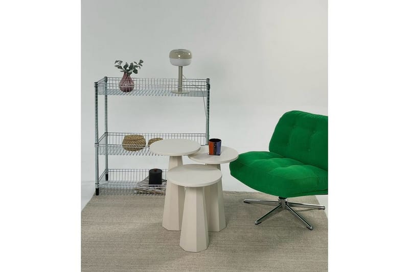 Miu Sæt borde 35 cm - Creme - Møbler - Borde - Aflastningsbord - Indskudsborde