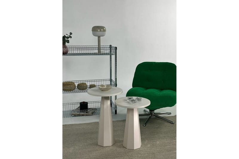 Miu Sæt borde 35 cm - Creme - Møbler - Borde - Aflastningsbord - Indskudsborde