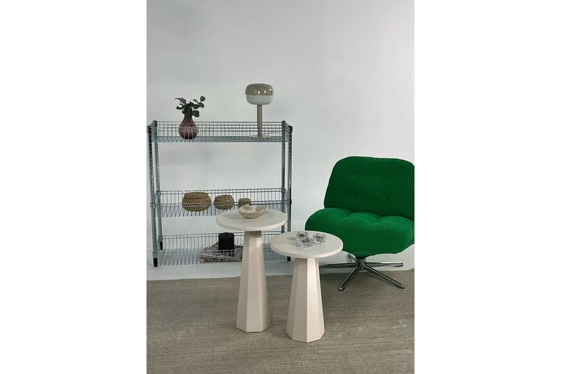 Miu Sæt borde 35 cm - Creme - Møbler - Borde - Aflastningsbord - Indskudsborde