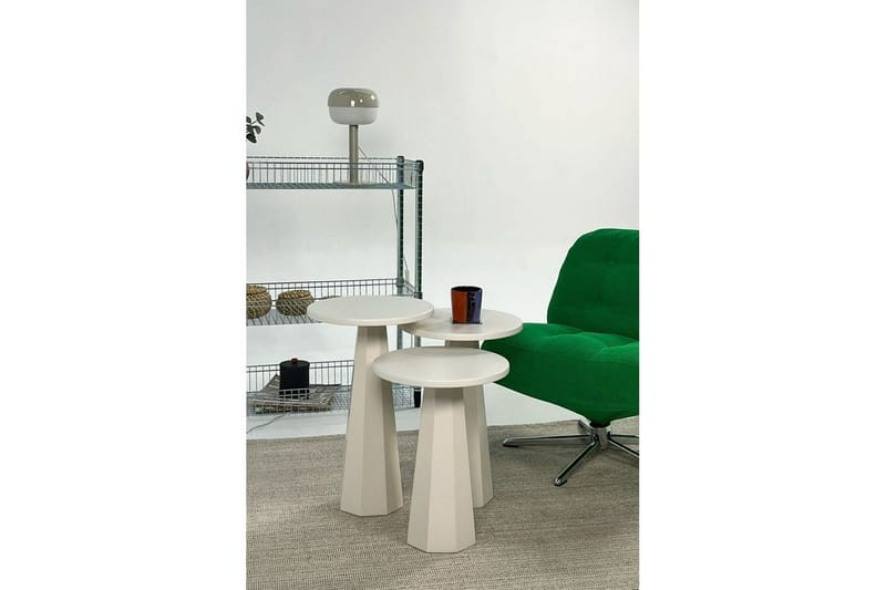 Miu Sæt borde 35 cm - Creme - Møbler - Borde - Aflastningsbord - Indskudsborde