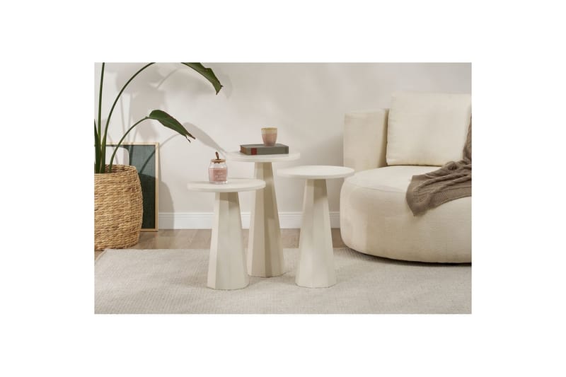 Miu Sæt borde 35 cm - Hvid - Møbler - Borde - Aflastningsbord - Indskudsborde