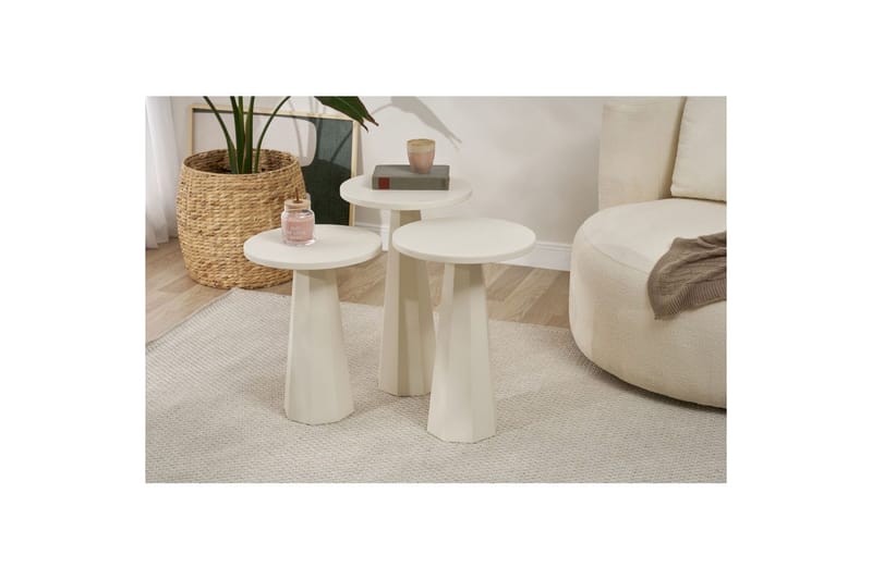 Miu Sæt borde 35 cm - Hvid - Møbler - Borde - Aflastningsbord - Indskudsborde