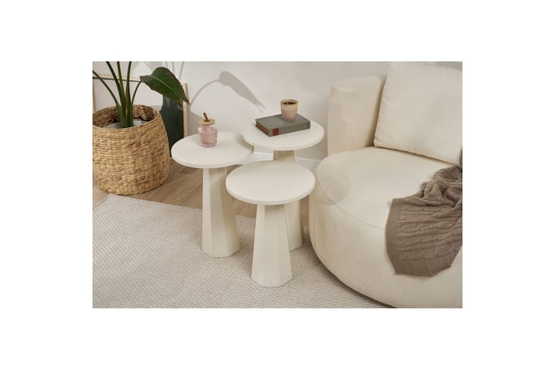 Miu Sæt borde 35 cm - Hvid - Møbler - Borde - Aflastningsbord - Indskudsborde