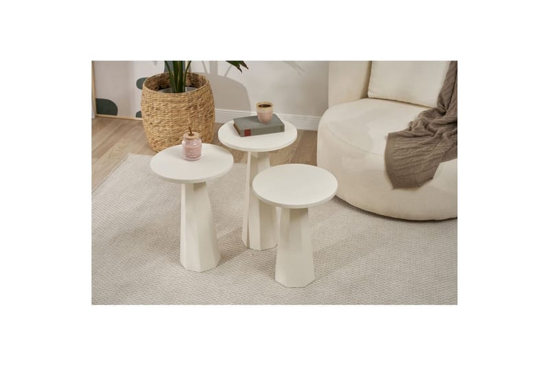 Miu Sæt borde 35 cm - Hvid - Møbler - Borde - Aflastningsbord - Indskudsborde