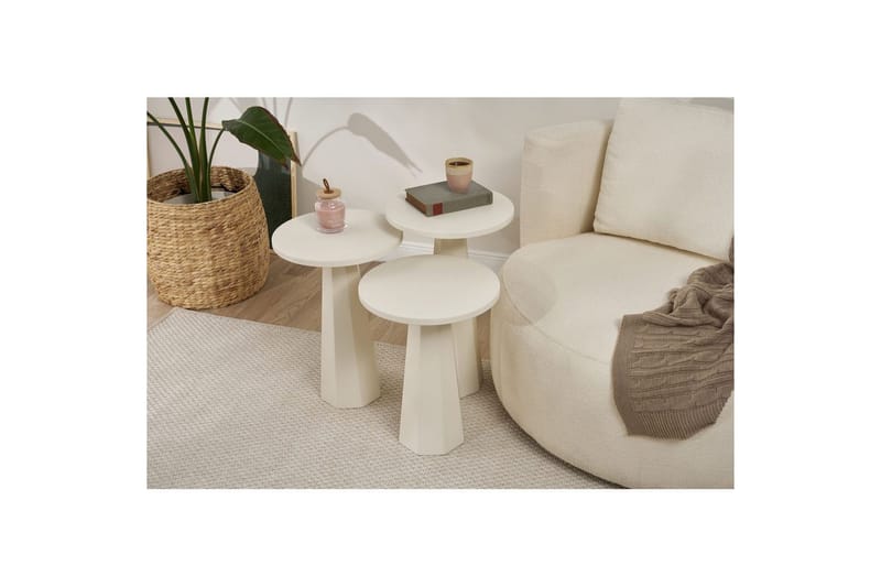 Miu Sæt borde 35 cm - Hvid - Møbler - Borde - Aflastningsbord - Indskudsborde