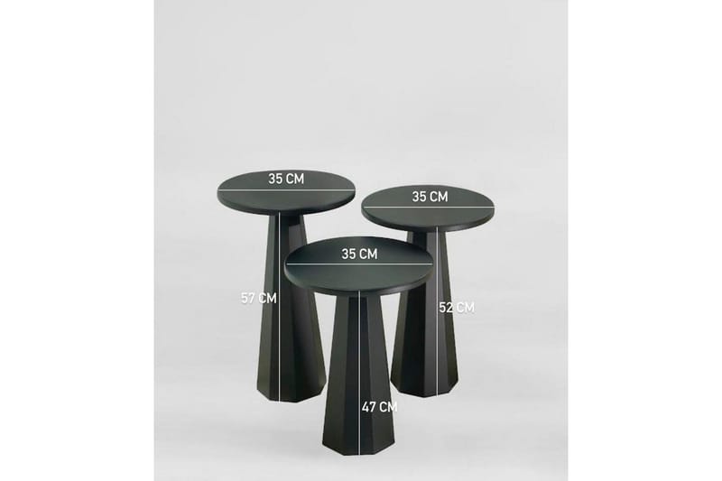 Miu Sæt borde 35 cm - Sort - Møbler - Borde - Aflastningsbord - Indskudsborde