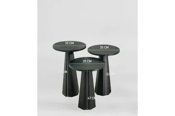 Miu Sæt borde 35 cm - Sort - Møbler - Borde - Aflastningsbord - Indskudsborde