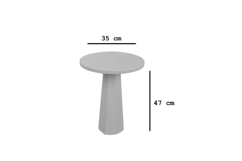 Miu Sidebord 35 cm - Hvid - Møbler - Borde - Aflastningsbord - Lampebord