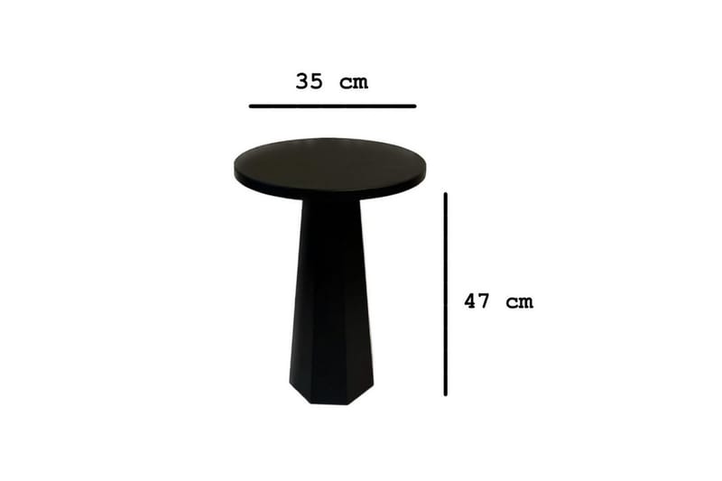 Miu Sidebord 35 cm - Sort - Møbler - Borde - Aflastningsbord - Lampebord