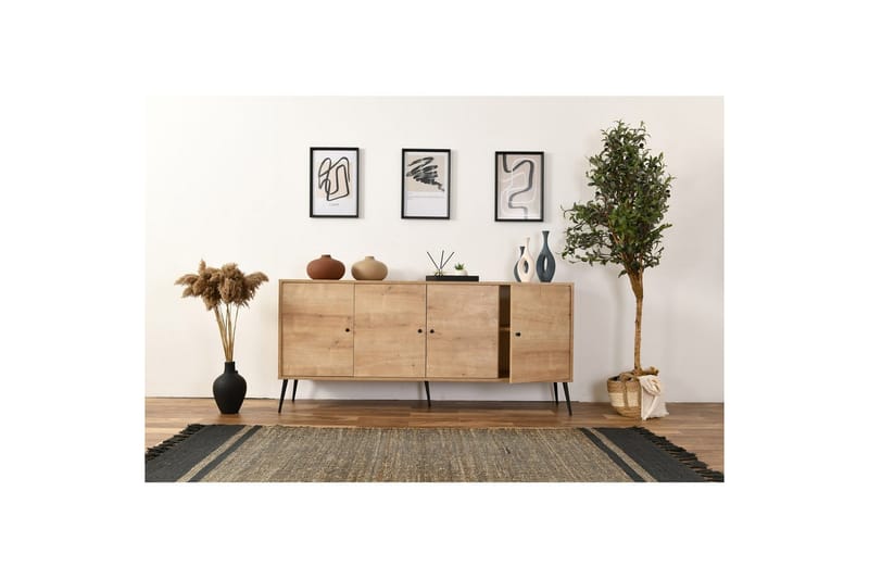 Mjudi Konsolbord 80 cm - Mellemfarvet træ - Møbler - Borde - Aflastningsbord - Entrébord