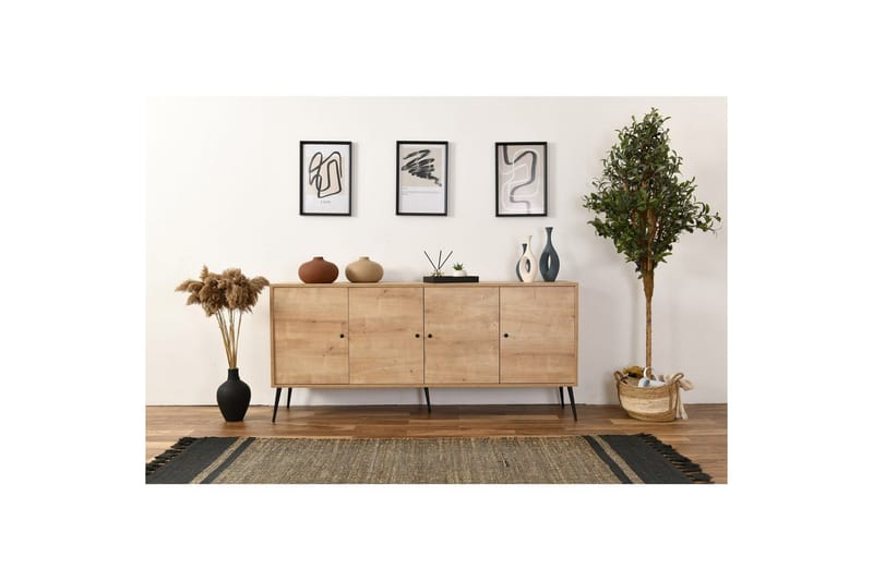 Mjudi Konsolbord 80 cm - Mellemfarvet træ - Møbler - Borde - Aflastningsbord - Entrébord